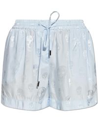 McQueen - Shorts With A Skull Motif - Lyst