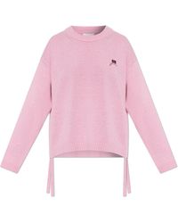 Ganni - Sweater With Side Drawstrings - Lyst