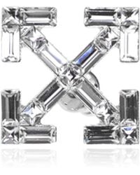 Off-White c/o Virgil Abloh - Single Earring With Shimmering Crystals - Lyst