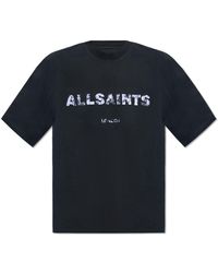 AllSaints - 'flocker' T-shirt, - Lyst