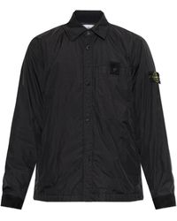 Stone Island - Light Jacket With Collar - Lyst