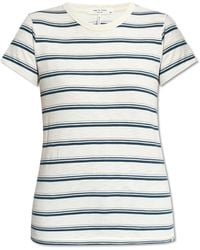 Rag & Bone - T-Shirt With A Striped Pattern - Lyst
