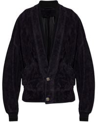 Versace - Suede Jacket - Lyst