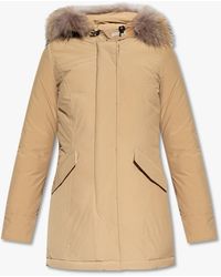 Woolrich Hooded Down Jacket - Natural