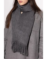 Acne Studios - Scarf With Logo Patch - Lyst