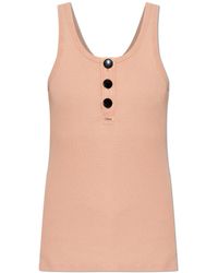 Chloé - Top With Embroidered Logo - Lyst