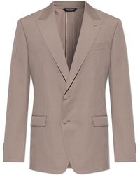 Dolce & Gabbana - Wool Blazer With Single Vent - Lyst