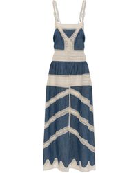 Zimmermann - Dress With Lace Inserts - Lyst