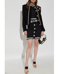 Balmain - Tweed Skirt With Shimmering Appliqués - Lyst