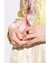 Versace - Ring With Greek Pattern - Lyst