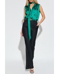 Versace - Top With Decorative Tie - Lyst