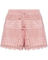 Zimmermann - Shorts With A Decorative Weave - Lyst