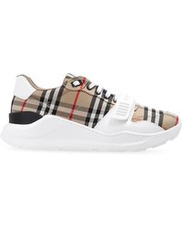 Burberry - Sports Shoes With A Plaid Pattern - Lyst