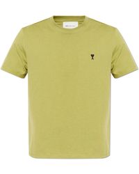 Ami Paris - T-Shirt With Embroidered Logo - Lyst