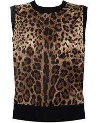 Dolce & Gabbana - Top With Animal Motif - Lyst