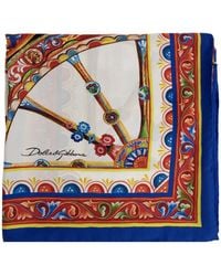 Dolce & Gabbana - Silk Scarf With 'Carretto' Print - Lyst
