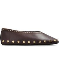 Ganni - Ballet Flats With Studs - Lyst