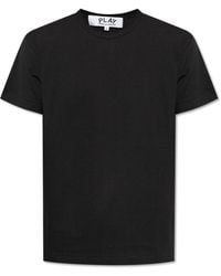 COMME DES GARÇONS PLAY - T-Shirt With Logo Patch - Lyst