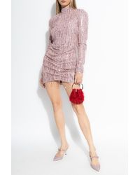 ROTATE BIRGER CHRISTENSEN - Dress With Fringes And Shimmering Sequins - Lyst