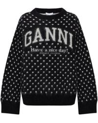 Ganni - Polka Dot Pattern Sweater - Lyst