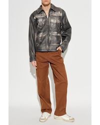 DIESEL - Leather Jacket 'L-Mayer' - Lyst