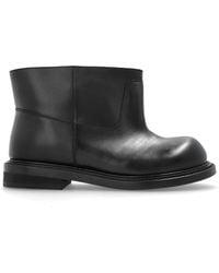 Moschino - Leather Ankle Boots - Lyst
