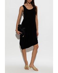 Loewe - Asymmetrical Dress With Draping - Lyst