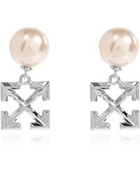 Off-White c/o Virgil Abloh - Earrings With Glass Pearl - Lyst
