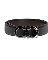 Ferragamo - Double-Sided Leather Belt - Lyst