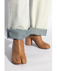 Maison Margiela - Heeled Ankle Boots With Tabi Cut-Out - Lyst