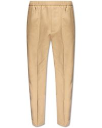 Lanvin - Cotton Pleat-front Trousers, - Lyst