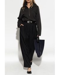 Lemaire - Sweatshirt With A Wide Collar - Lyst