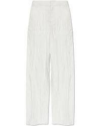 Lemaire - Trousers With A Crinkle Effect - Lyst