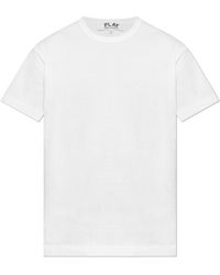 COMME DES GARÇONS PLAY - T-Shirt With Logo-Shaped Patch - Lyst