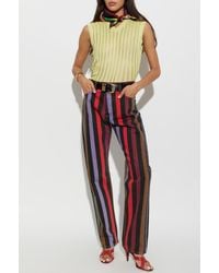 Versace - Striped Pattern Jeans - Lyst