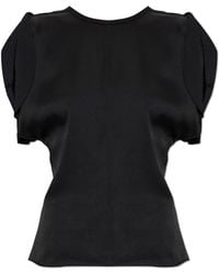 Victoria Beckham - Satin Sleeveless Top - Lyst
