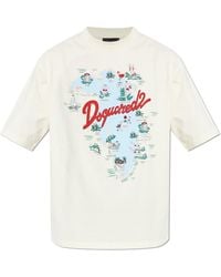 DSquared² - T-Shirt With A Colorful Print - Lyst