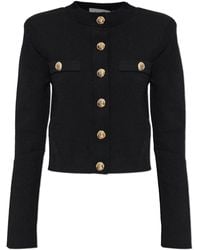 Balmain - Cardigan With Shoulder Pads - Lyst