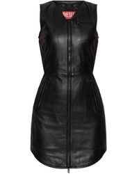DIESEL - Leather Dress L-Ilith - Lyst
