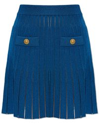 Balmain - Skirt With Decorative Pockets - Lyst