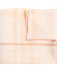 Burberry - Scarf With Logo, - Lyst