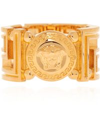 Versace - Ring With Greek Pattern - Lyst