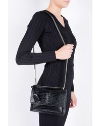 ysl sunset medium croc black