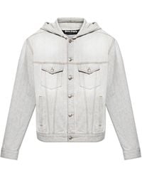 Palm Angels - Denim Jacket With Hood - Lyst