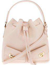 Ferragamo - Leather Shoulder Bag, Bucket Style - Lyst