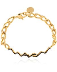 Marni - Brass Bracelet With Logo - Lyst