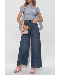 Self-Portrait - Jeans With Wide Legs - Lyst