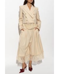 Zimmermann - Wool Blazer With Lace Trim - Lyst
