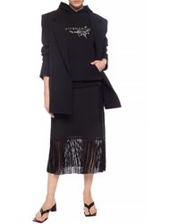 Burberry Fringed Skirt Black