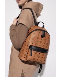 MCM 'stark' Backpack With Logo - Brown
